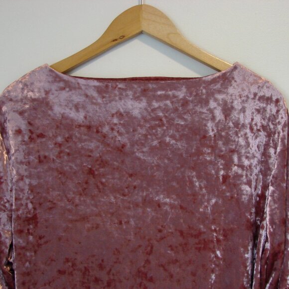Muche and Muchette Velvet Dress Loose Pink Crushed Velvet Size Medium Large M/L - Picture 14 of 15